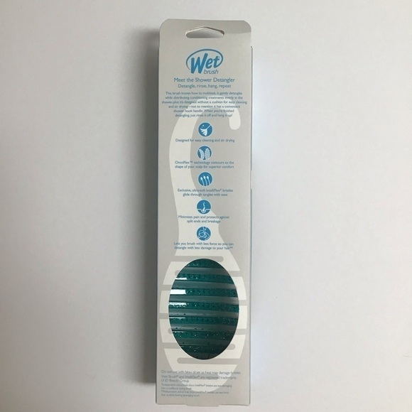 2 LEFT! NEW Wet Brush GLITTER AQUA Shower Hanger Detangler Bristles Beach Pool - Picture 7 of 16
